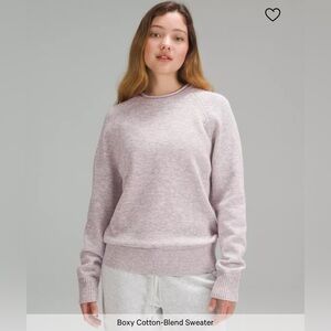 Lululemon Boxy Cotton Blend Sweater NWT